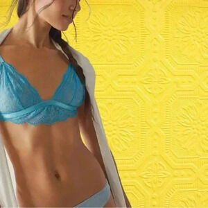 NWOT Free People Intimately Bright Eyes Bralette Coquette Blue Size: M